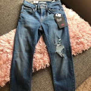 Levi’s 724 high rise straight cropped jeans